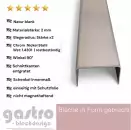 Edelstahl U-Profil blank, 2 mm stark, Einfassprofil sehr stabil